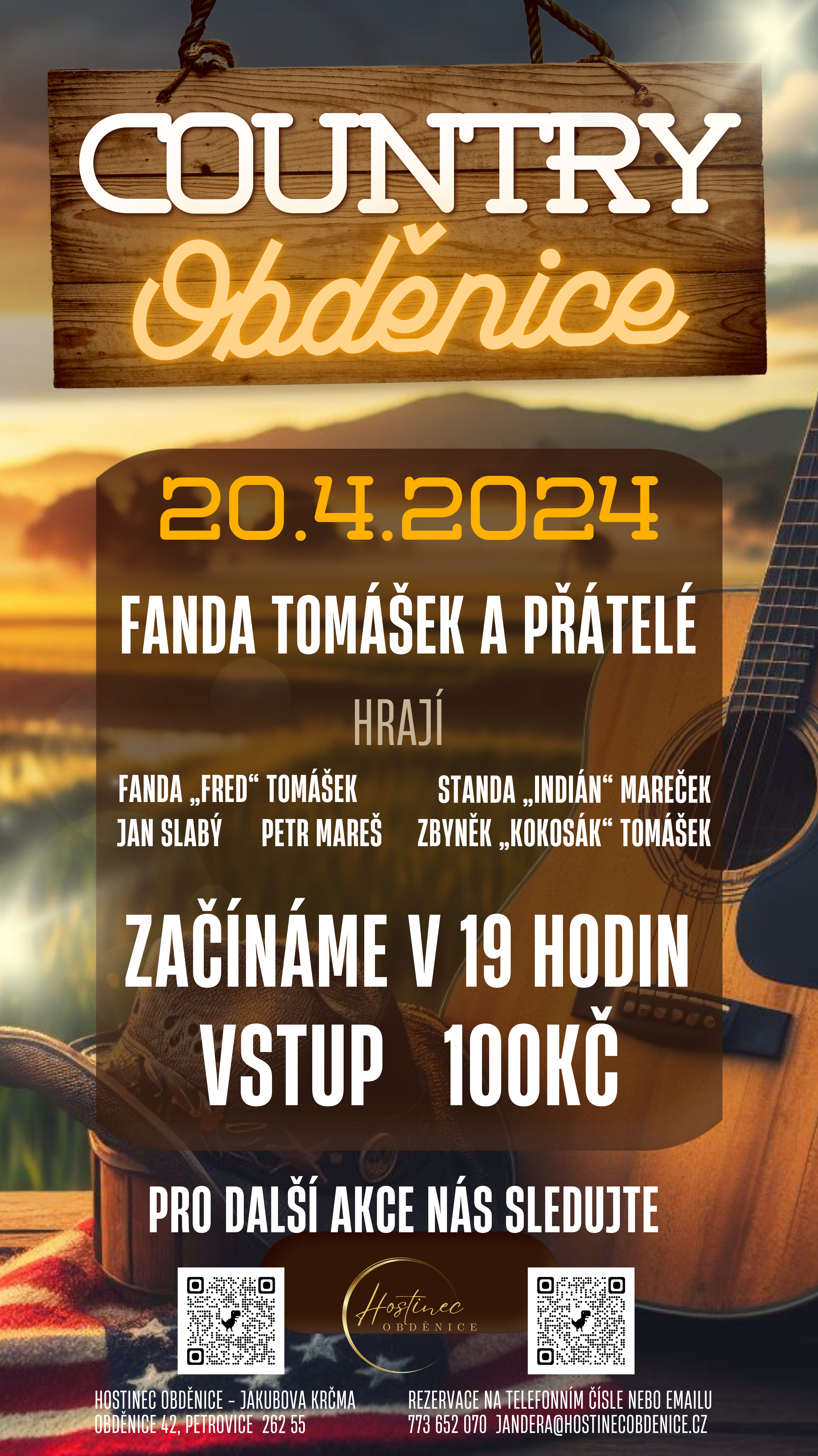 Plakát – ZRUŠENO!!! Hostinec Obděnice \"Jakubova Krčma\" - Country Days