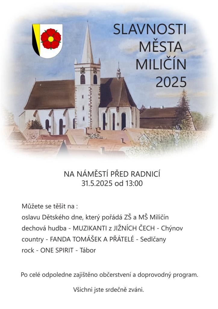 Plakát – Městské Slavnosti - Miličín